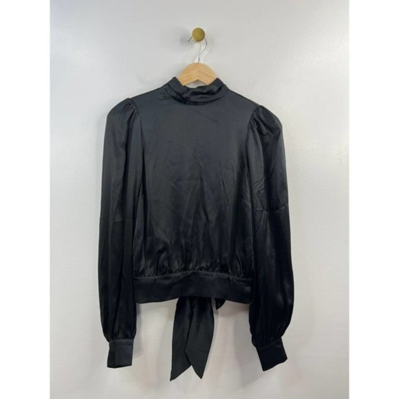 Cami NYC Valencia Long Sleeve Tie Open Back Women's Blouse Black Size: XXS NWOT - Picture 2 of 9